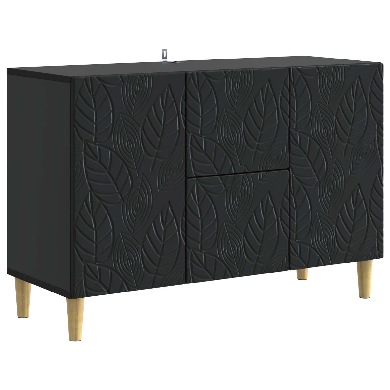 Sideboard Schwarz 89 x 34,5 x 60 cm Holzwerkstoff