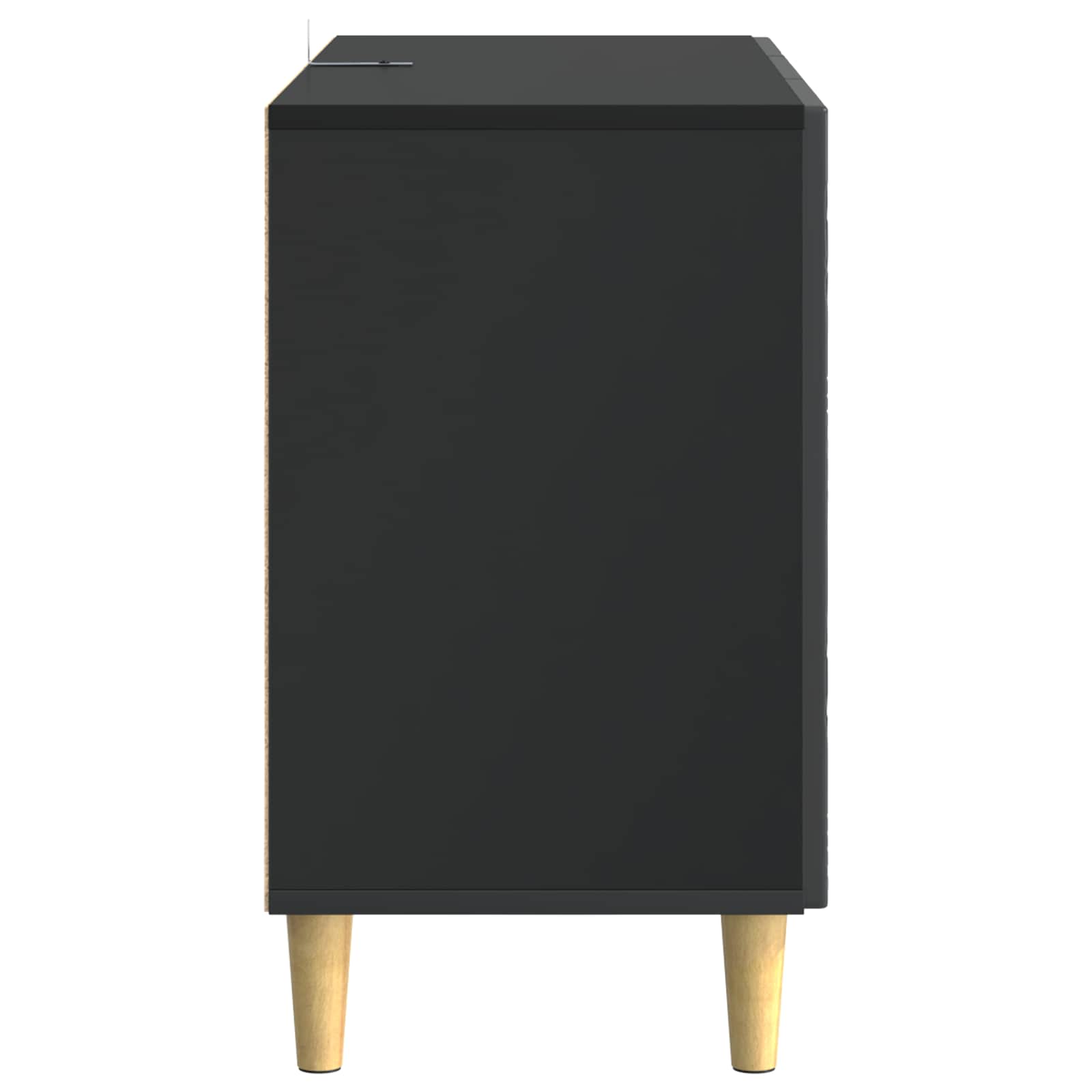 Sideboard Schwarz 89 x 34,5 x 60 cm Holzwerkstoff