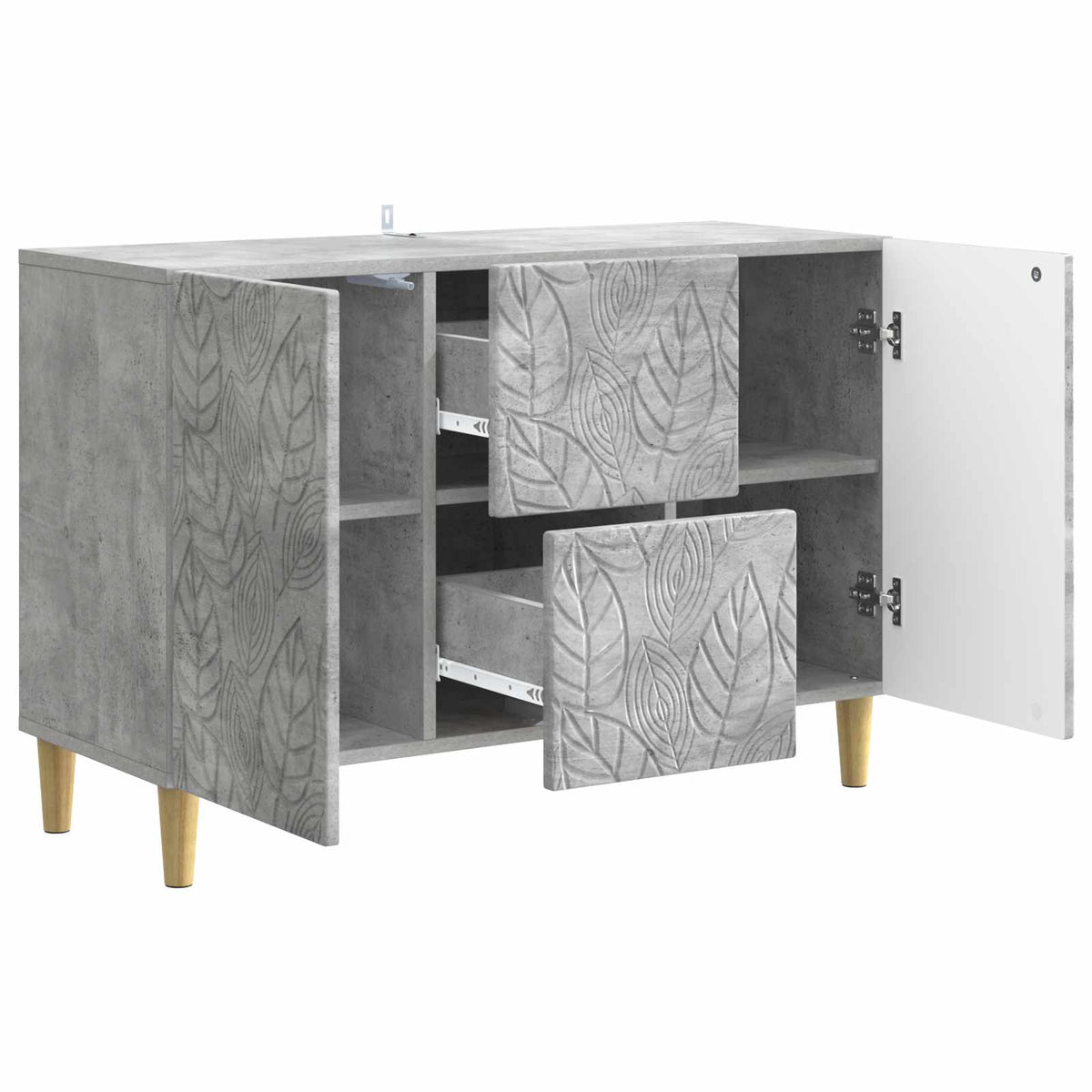 Sideboard Betongrau 89 x 34,5 x 60 cm Holzwerkstoff