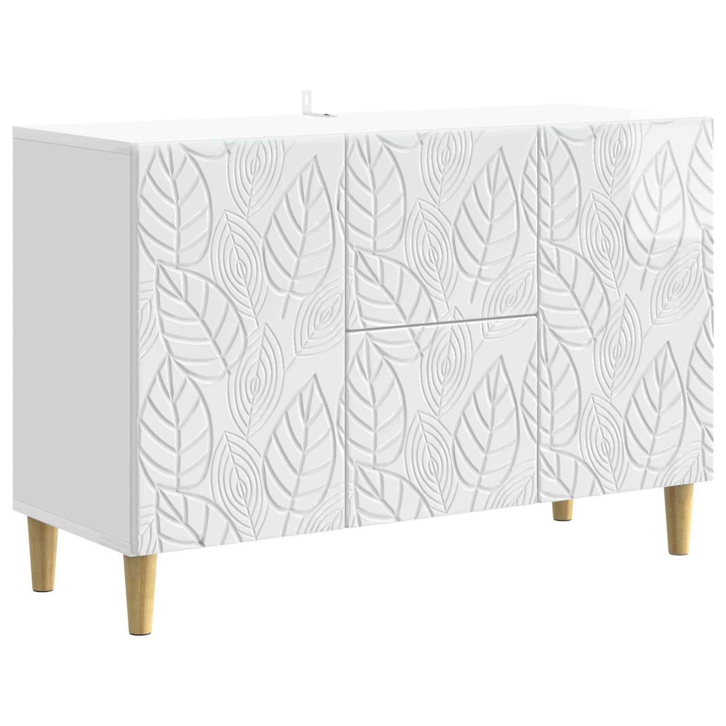Sideboard Hochglanz Weiß 89 x 34,5 x 60 cm Holzwerkstoff