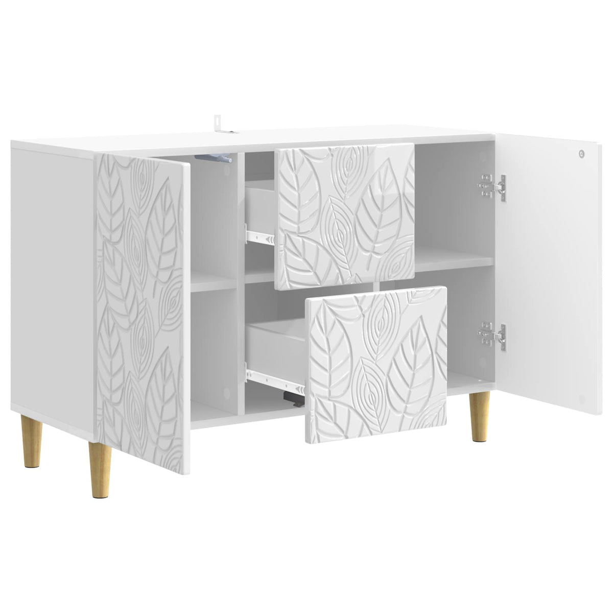 Sideboard Hochglanz Weiß 89 x 34,5 x 60 cm Holzwerkstoff