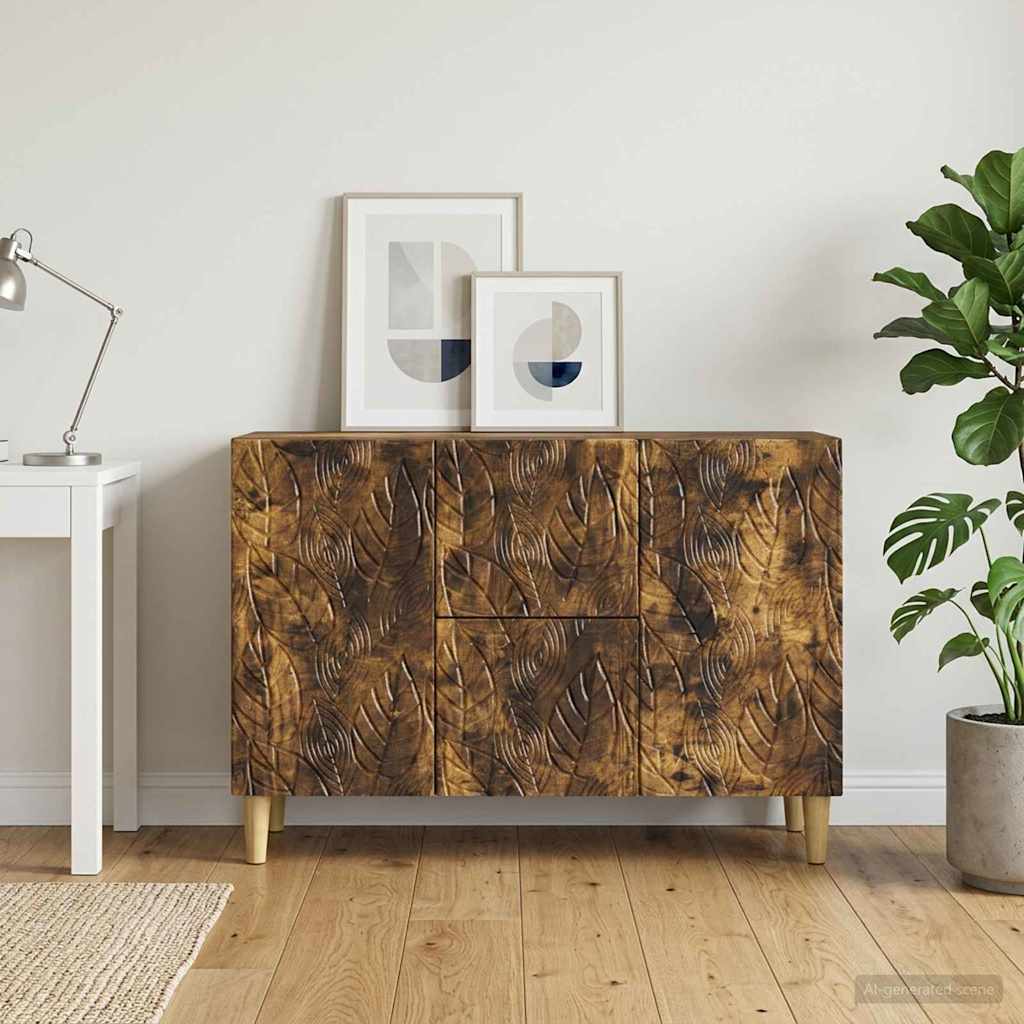 Sideboard Räuchereiche 89 x 34,5 x 60 cm Holzwerkstoff