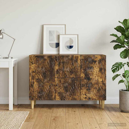Sideboard Räuchereiche 89 x 34,5 x 60 cm Holzwerkstoff