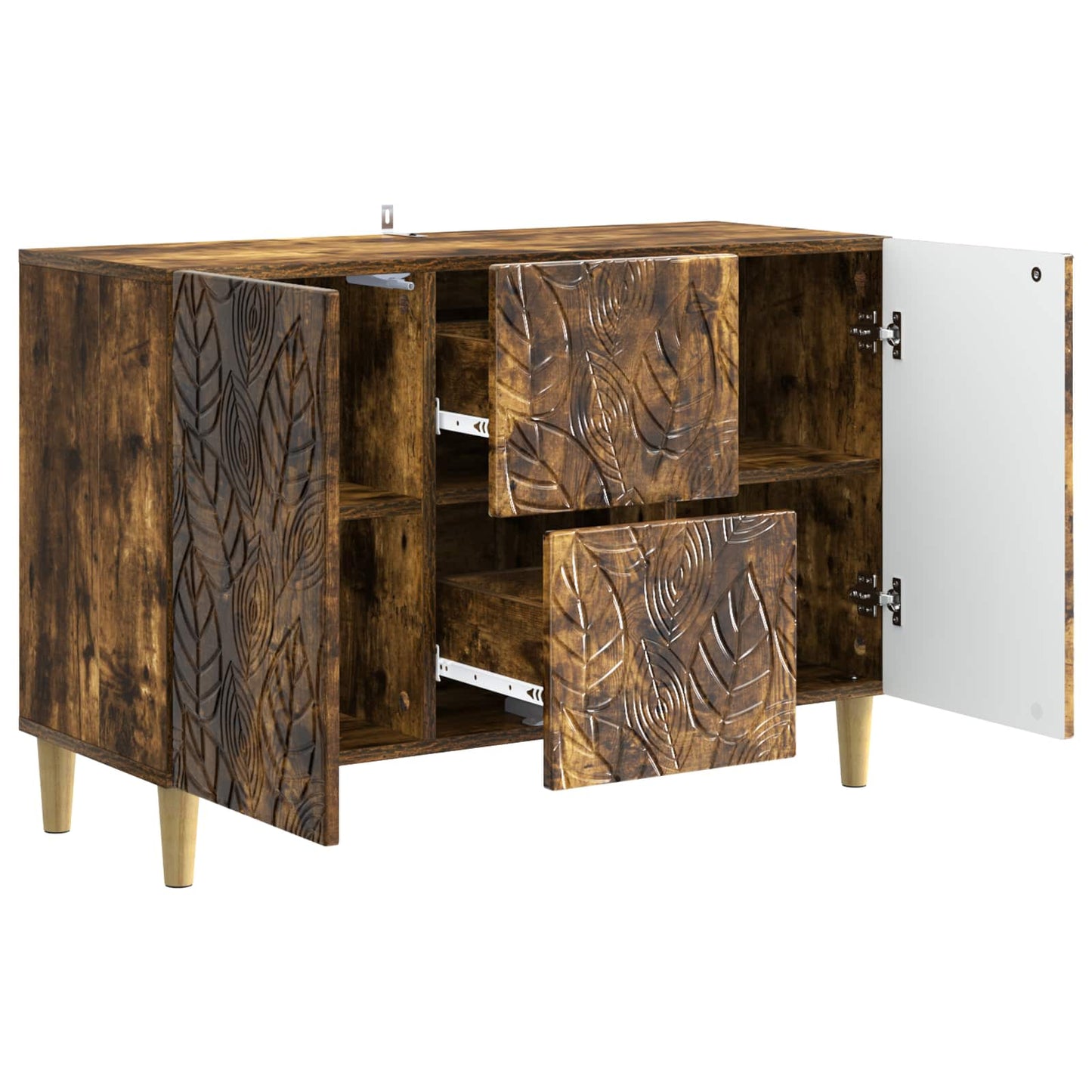 Sideboard Räuchereiche 89 x 34,5 x 60 cm Holzwerkstoff