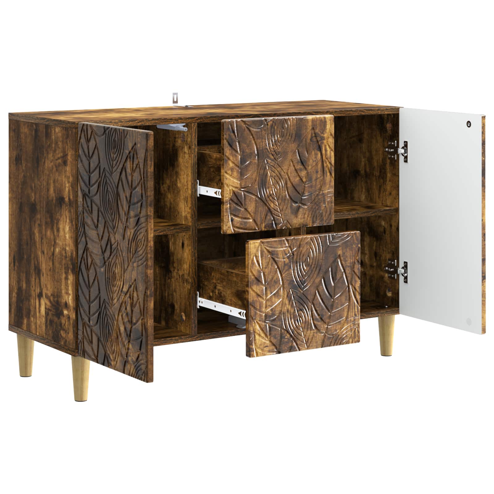Sideboard Räuchereiche 89 x 34,5 x 60 cm Holzwerkstoff