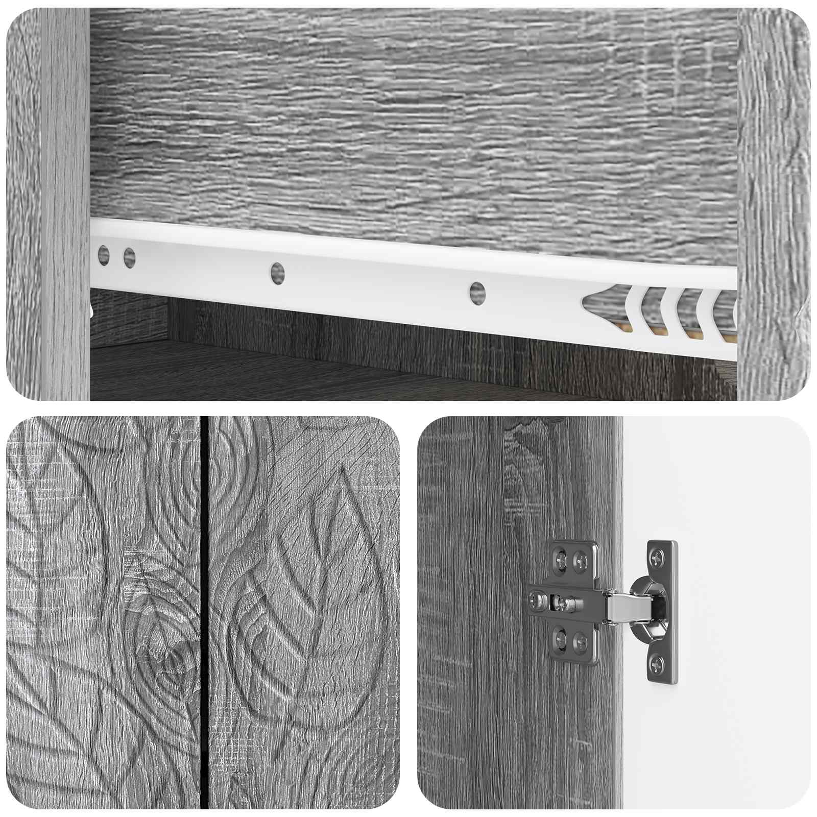 Sideboard Sonoma-Grau 89 x 34,5 x 60 cm Holzwerkstoff