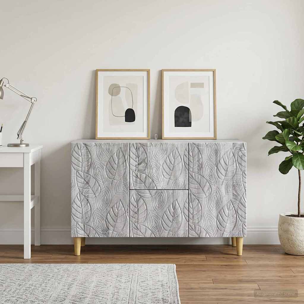 Sideboard Sonoma-Grau 89 x 34,5 x 60 cm Holzwerkstoff