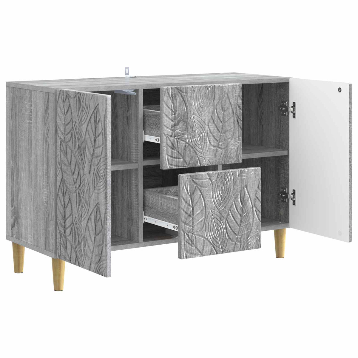 Sideboard Sonoma-Grau 89 x 34,5 x 60 cm Holzwerkstoff