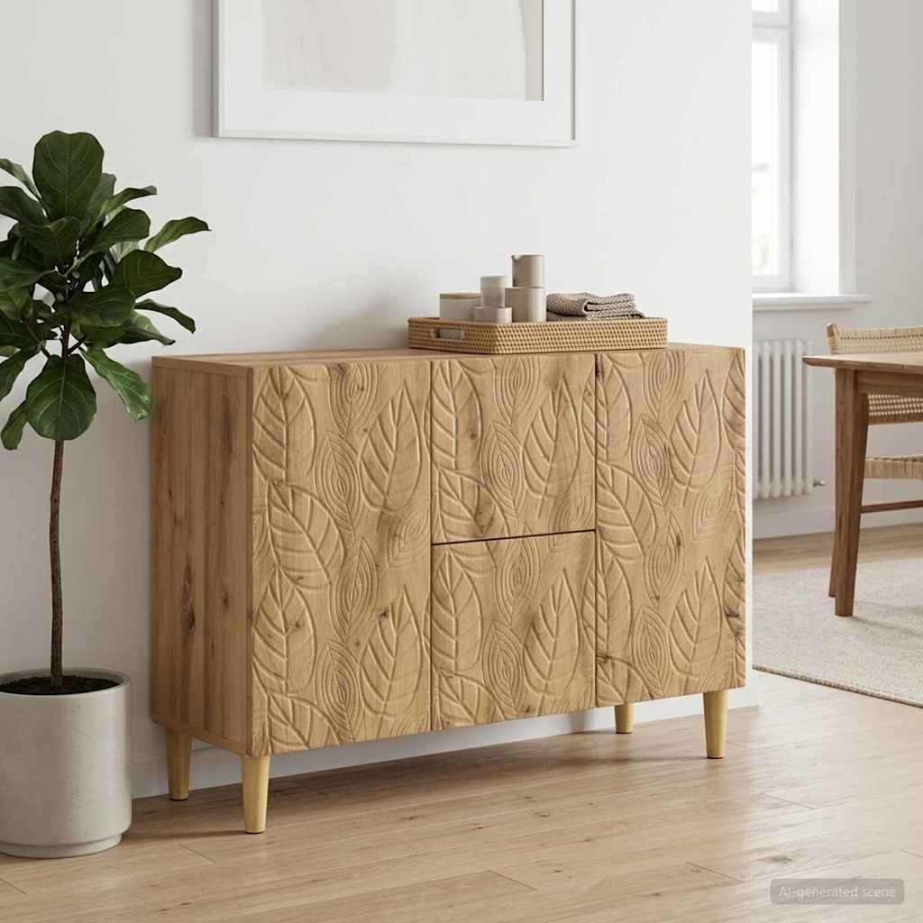 Sideboard Artisan-Eiche 89 x 34,5 x 60 cm Holzwerkstoff