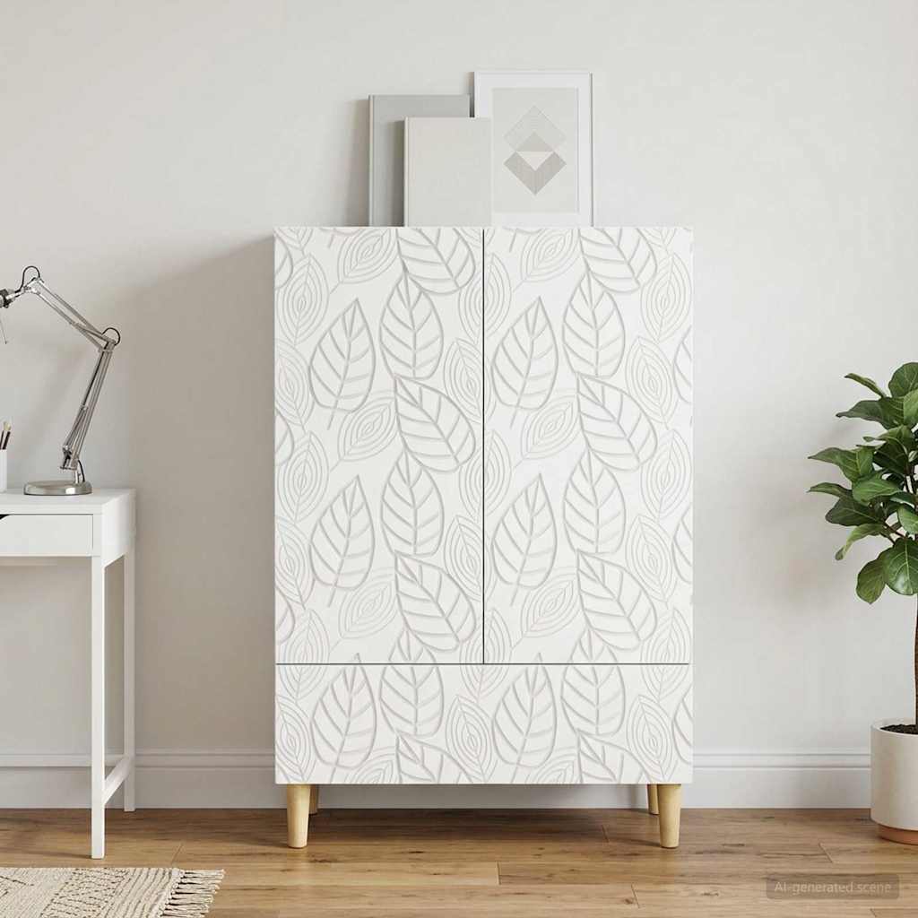 Sideboard Weiß 66 x 34,5 x 95 cm Holzwerkstoff