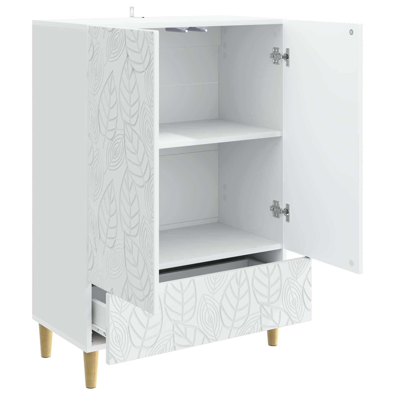 Sideboard Weiß 66 x 34,5 x 95 cm Holzwerkstoff