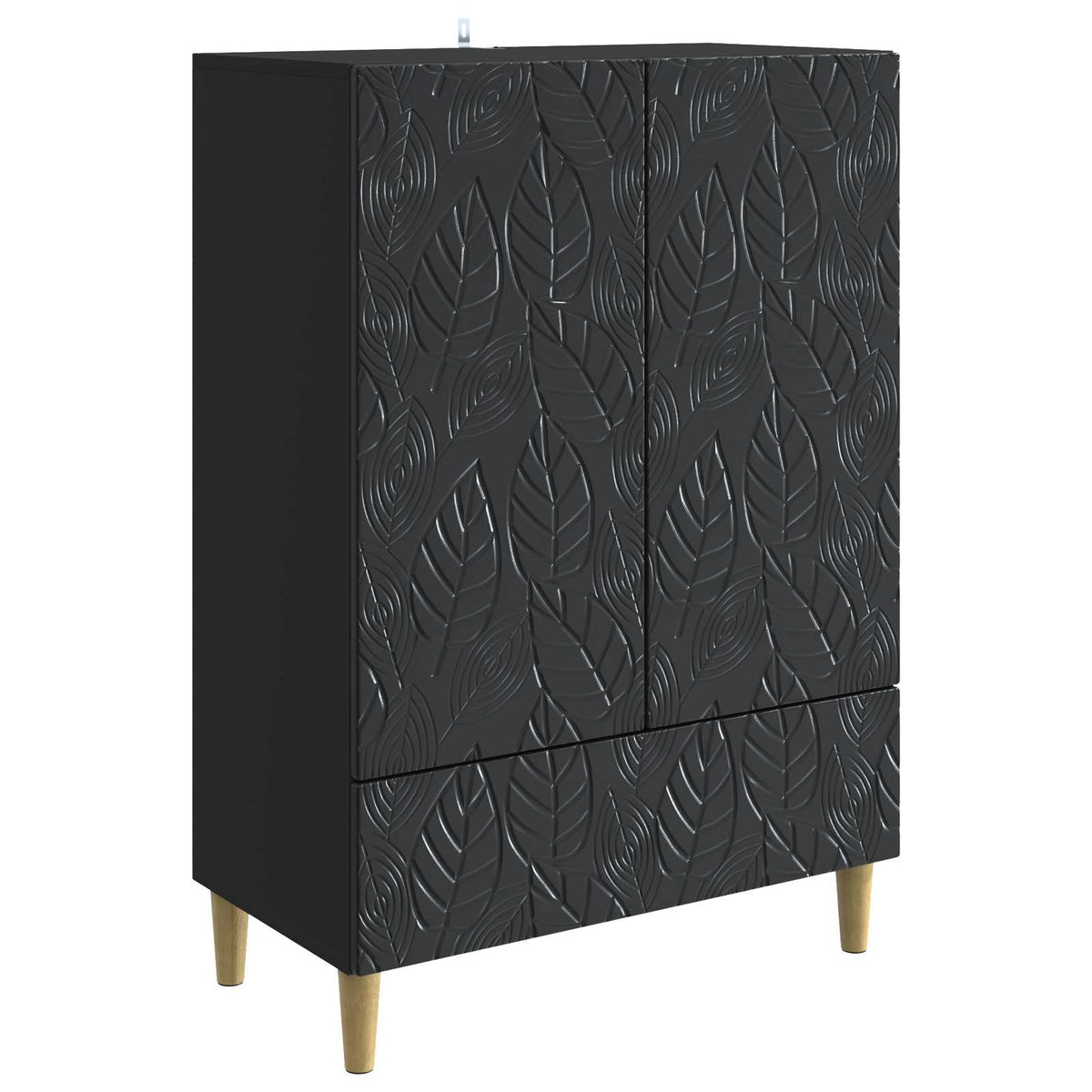 Sideboard Schwarz 66 x 34,5 x 95 cm Holzwerkstoff