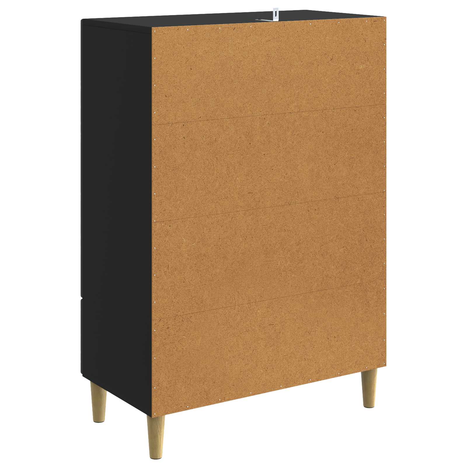 Sideboard Schwarz 66 x 34,5 x 95 cm Holzwerkstoff