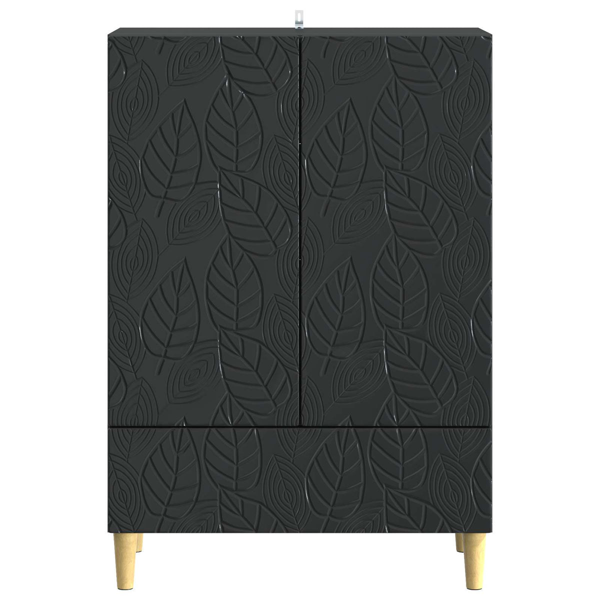 Sideboard Schwarz 66 x 34,5 x 95 cm Holzwerkstoff