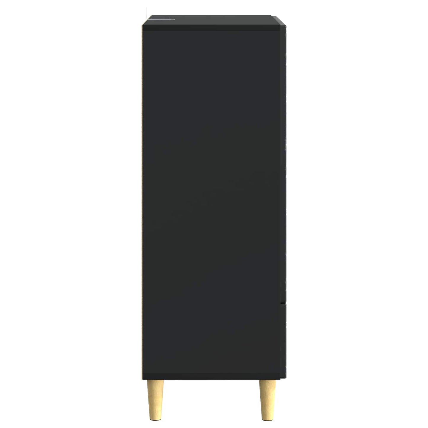 Sideboard Schwarz 66 x 34,5 x 95 cm Holzwerkstoff