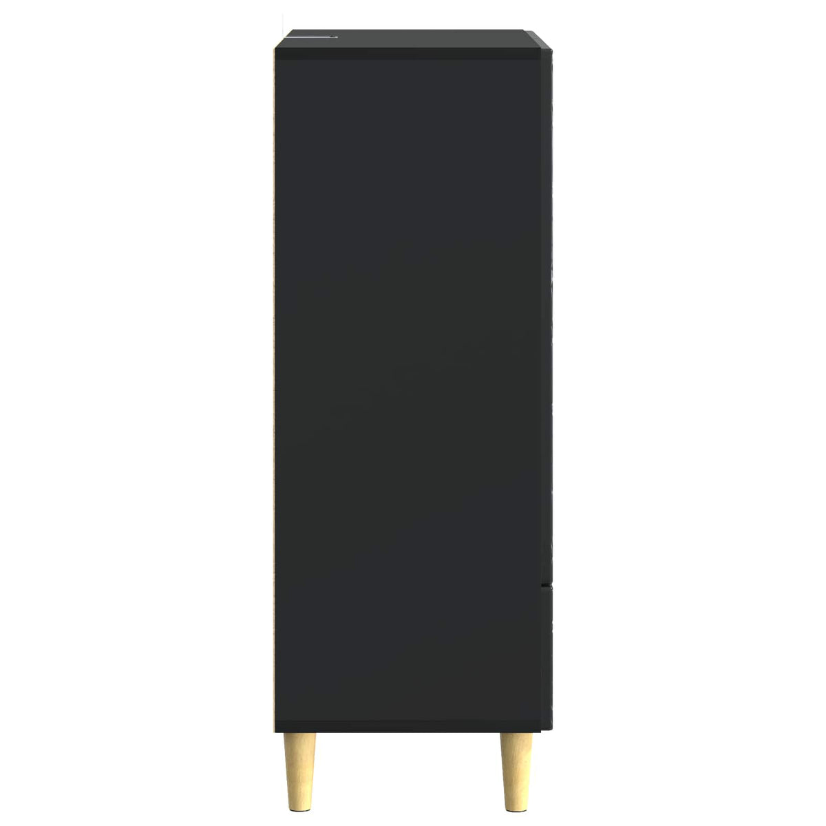 Sideboard Schwarz 66 x 34,5 x 95 cm Holzwerkstoff