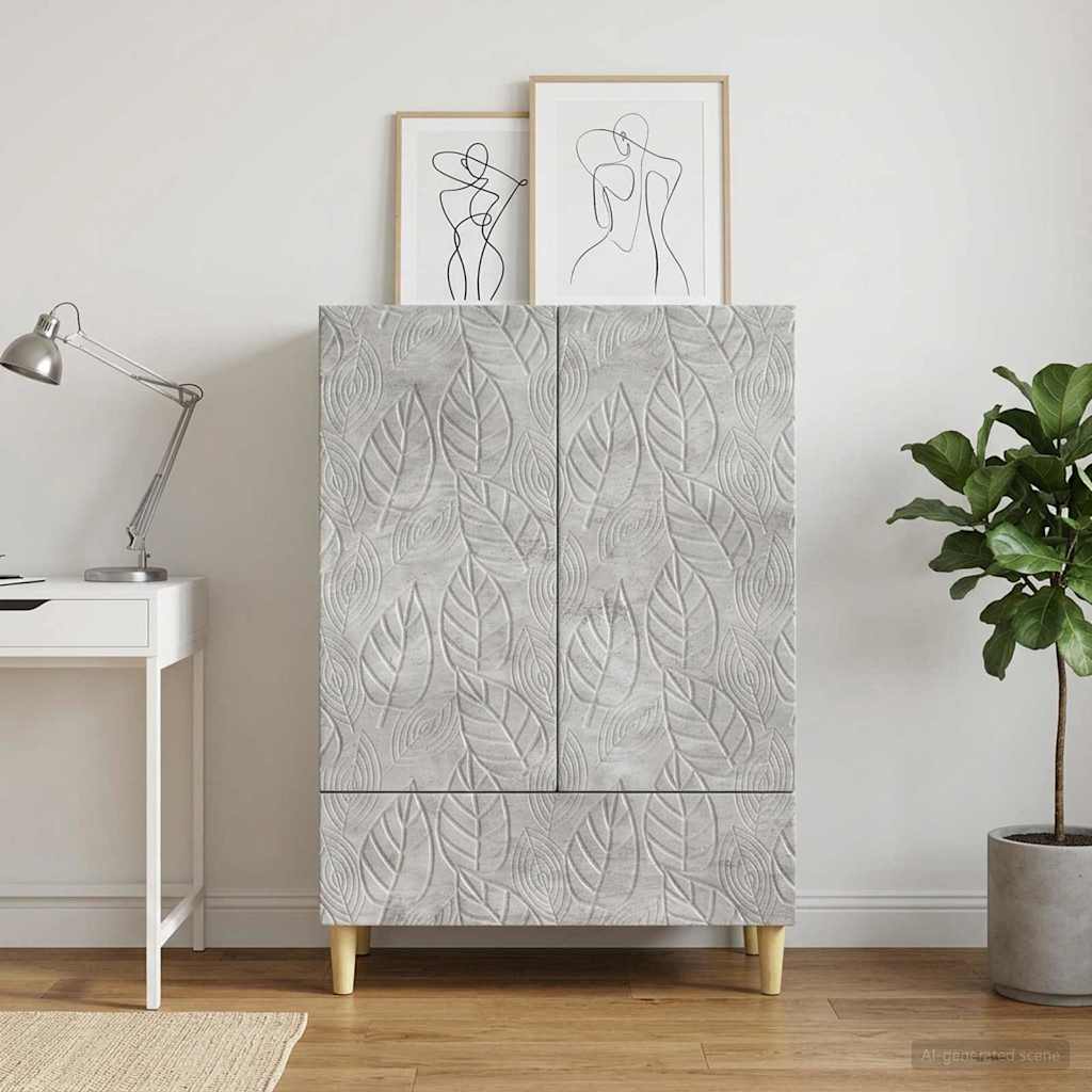 Sideboard Betongrau 66 x 34,5 x 95 cm Holzwerkstoff
