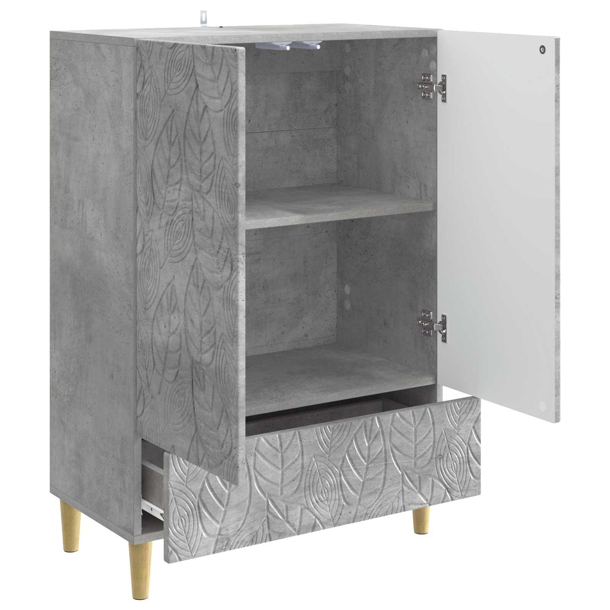 Sideboard Betongrau 66 x 34,5 x 95 cm Holzwerkstoff