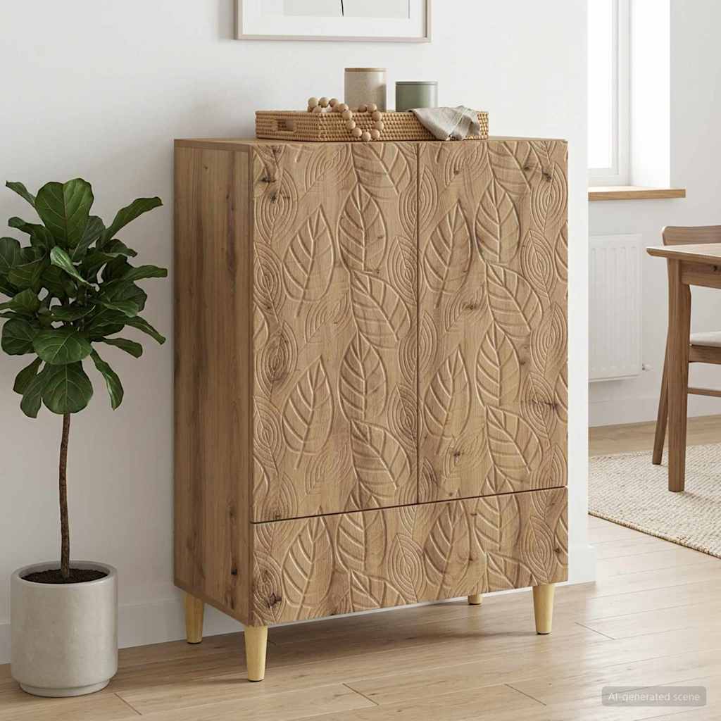 Sideboard Artisan-Eiche 66 x 34,5 x 95 cm Holzwerkstoff