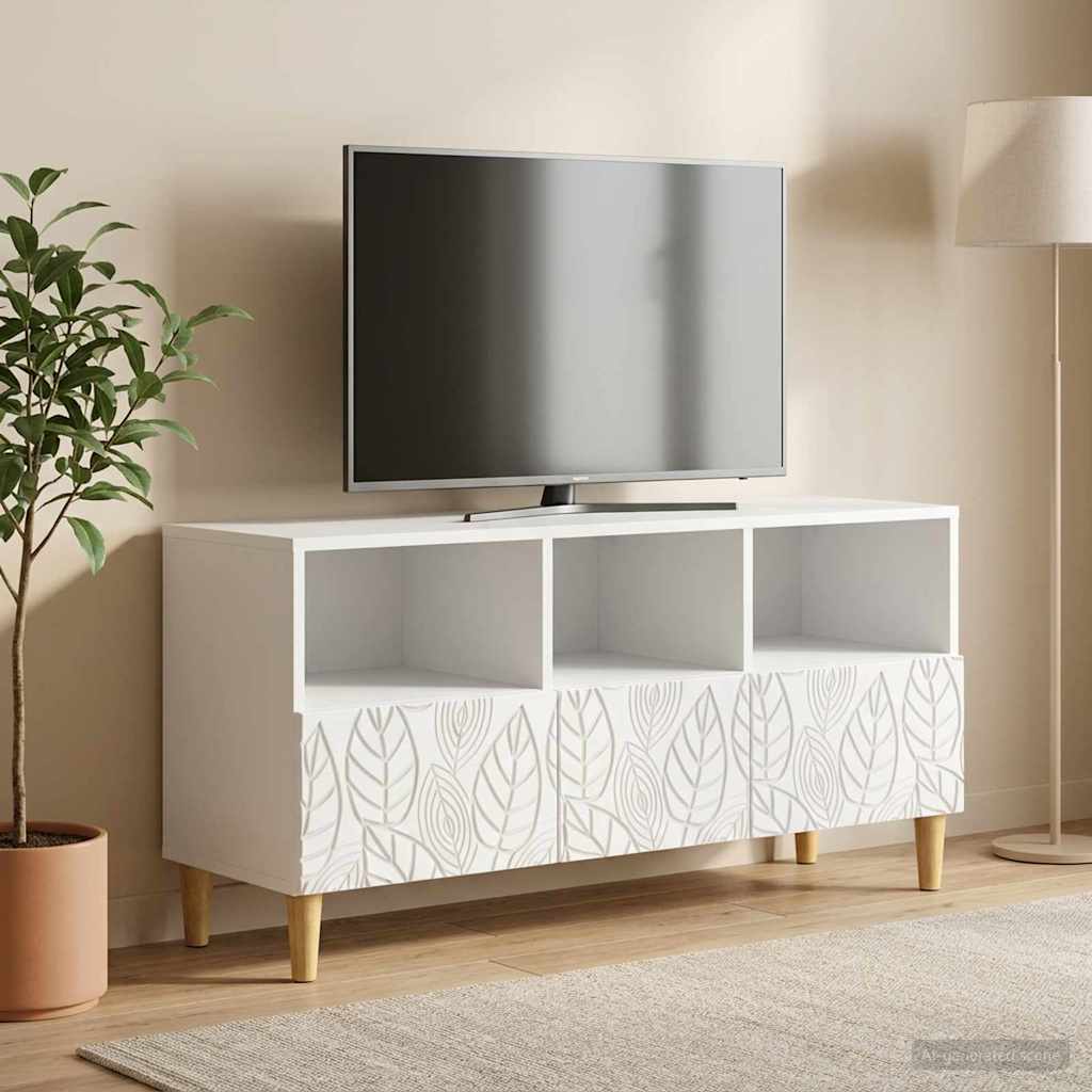 TV-Schränk 102 x 34,5 x 50 cm Weiß Holzwerkstoff