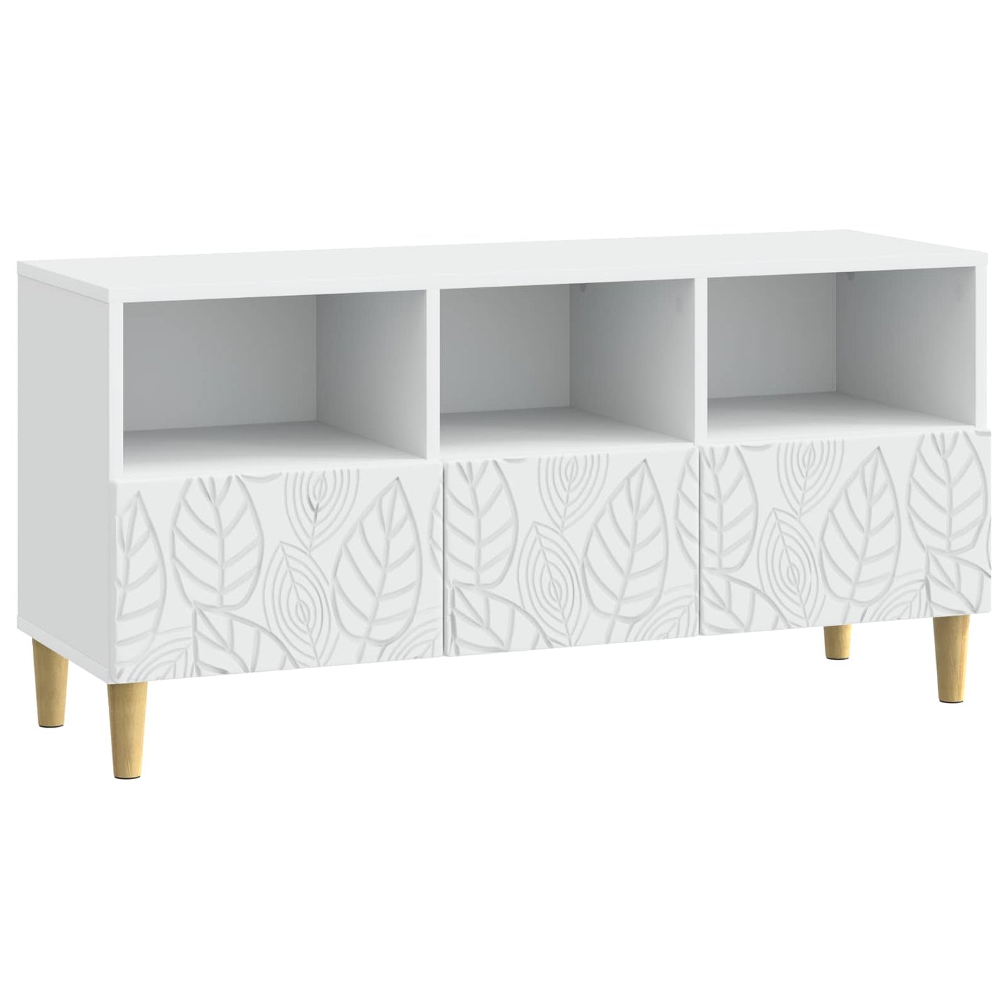 TV-Schränk 102 x 34,5 x 50 cm Weiß Holzwerkstoff