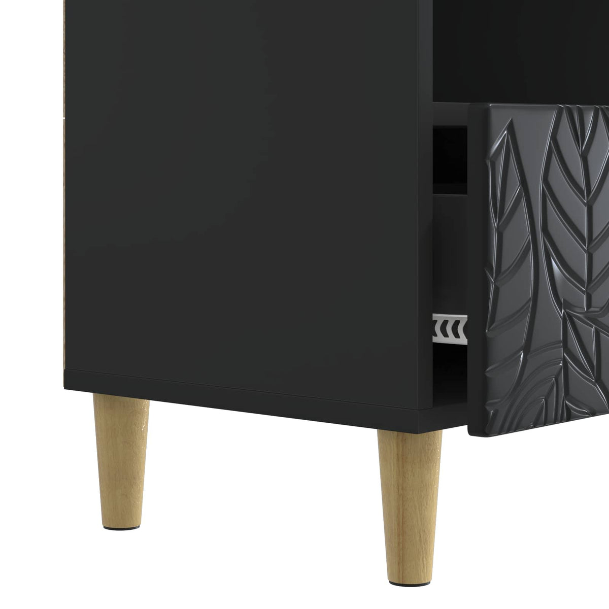 TV-Schränk 102 x 34,5 x 50 cm Schwarz Holzwerkstoff