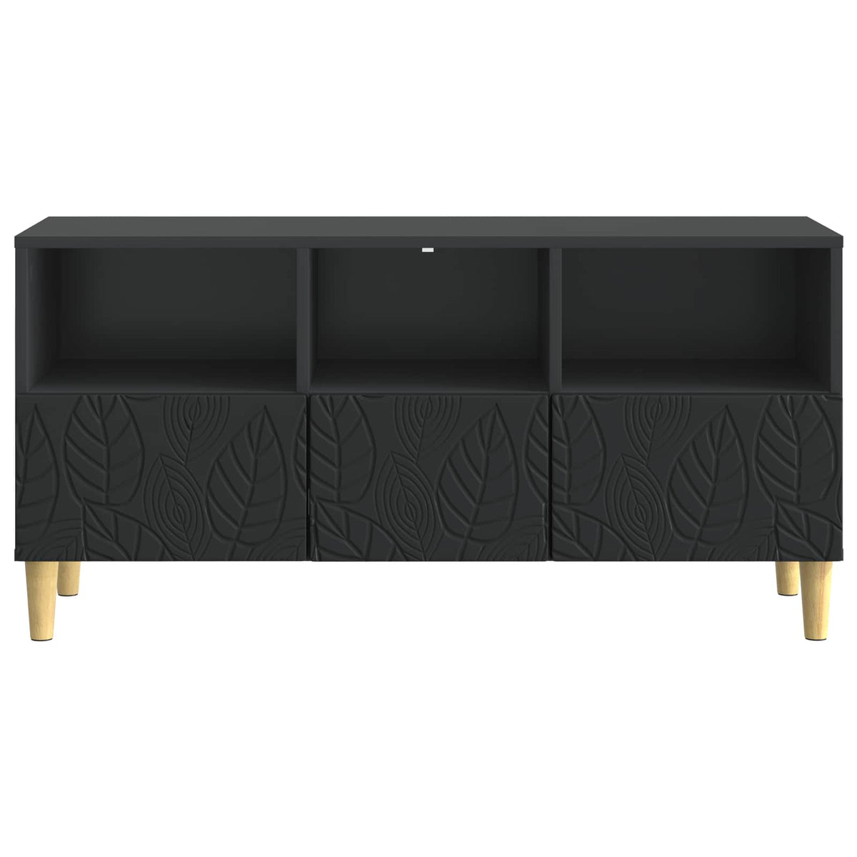 TV-Schränk 102 x 34,5 x 50 cm Schwarz Holzwerkstoff
