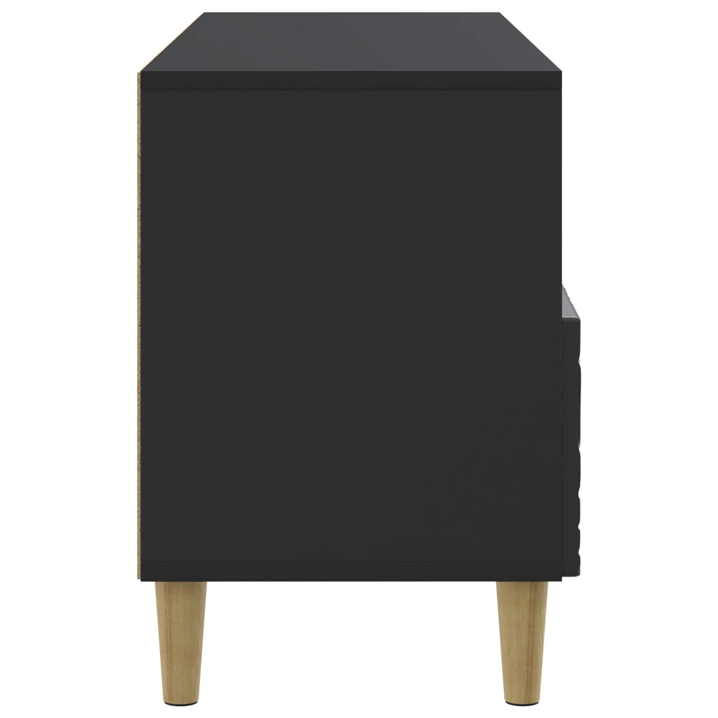TV-Schränk 102 x 34,5 x 50 cm Schwarz Holzwerkstoff