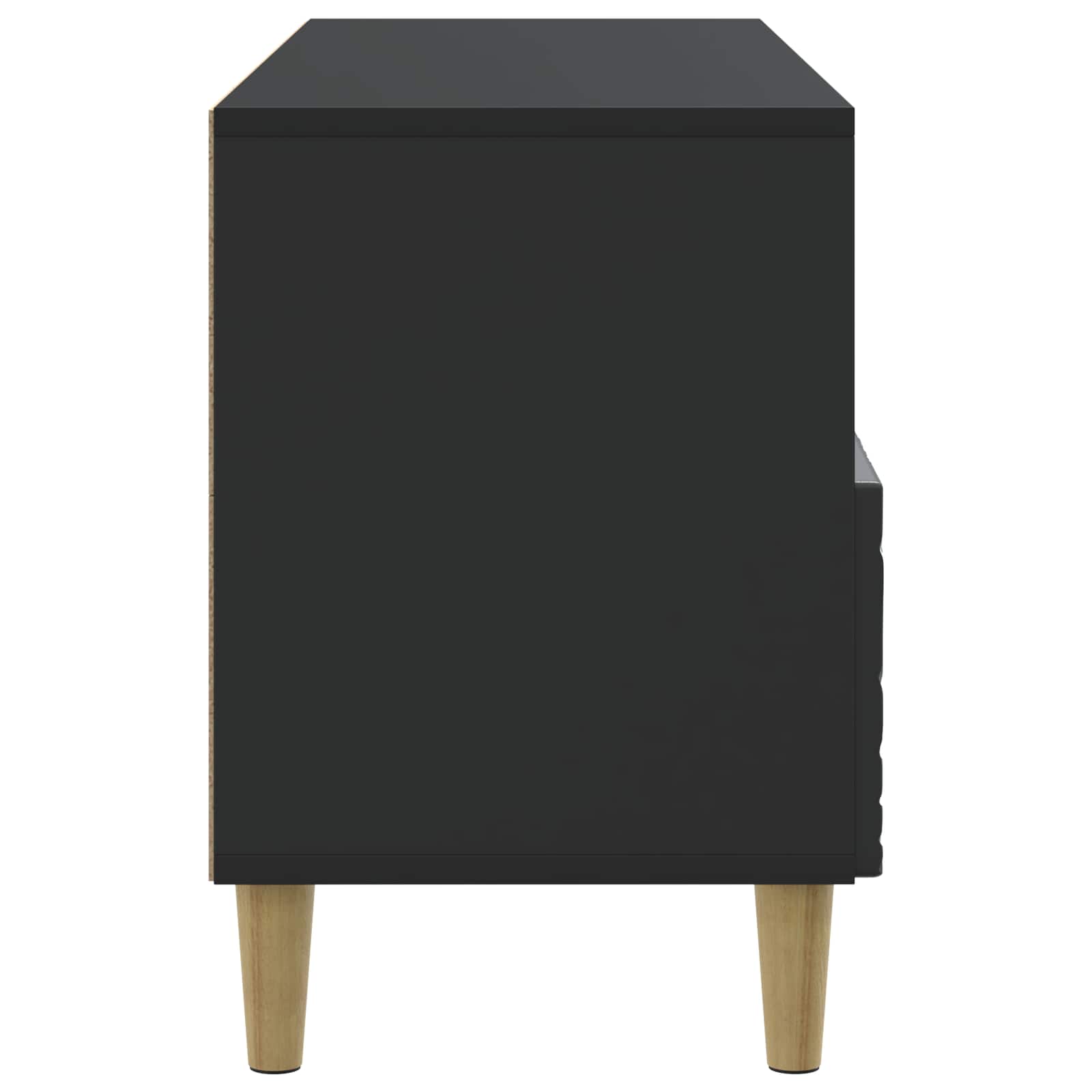 TV-Schränk 102 x 34,5 x 50 cm Schwarz Holzwerkstoff
