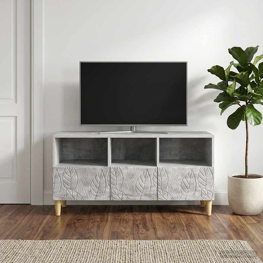 TV-Schränk 102 x 34,5 x 50 cm Betongrau Holzwerkstoff