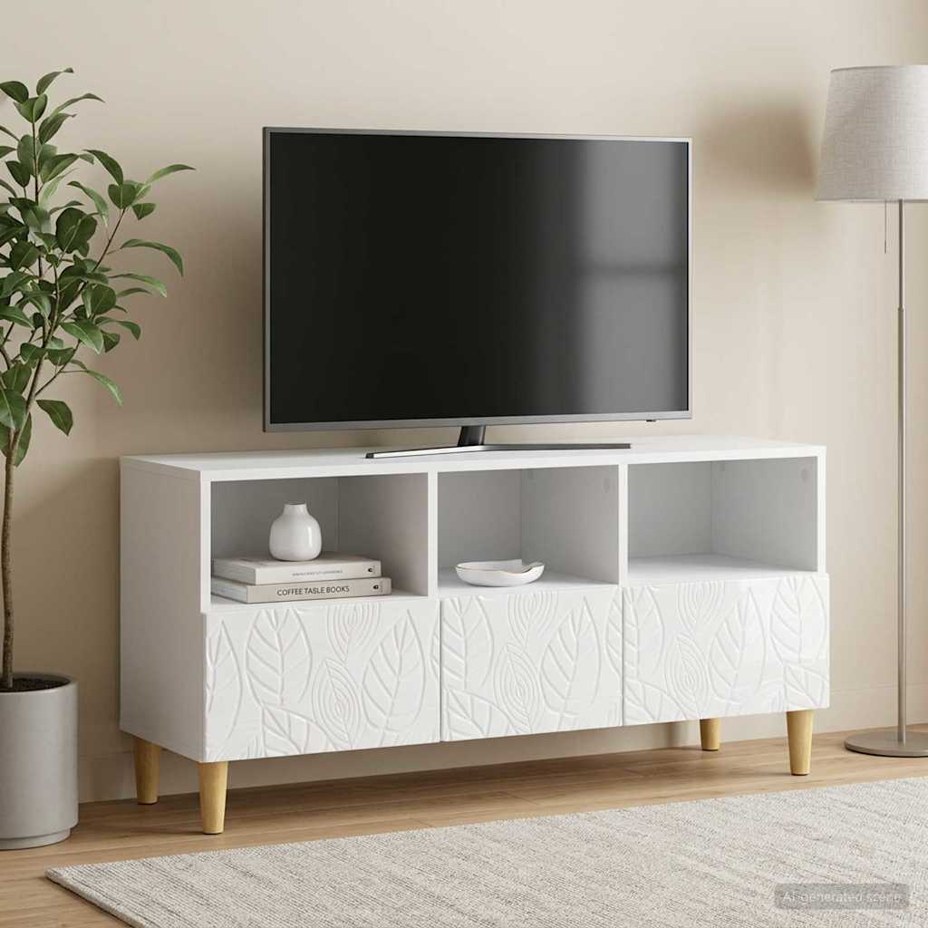 TV-Schränk 102 x 34,5 x 50 cm Hochglanz Weiß Holzwerkstoff