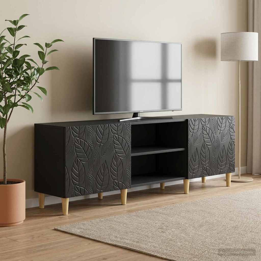 TV-Schränk 150 x 31 x 50 cm Schwarz Holzwerkstoff