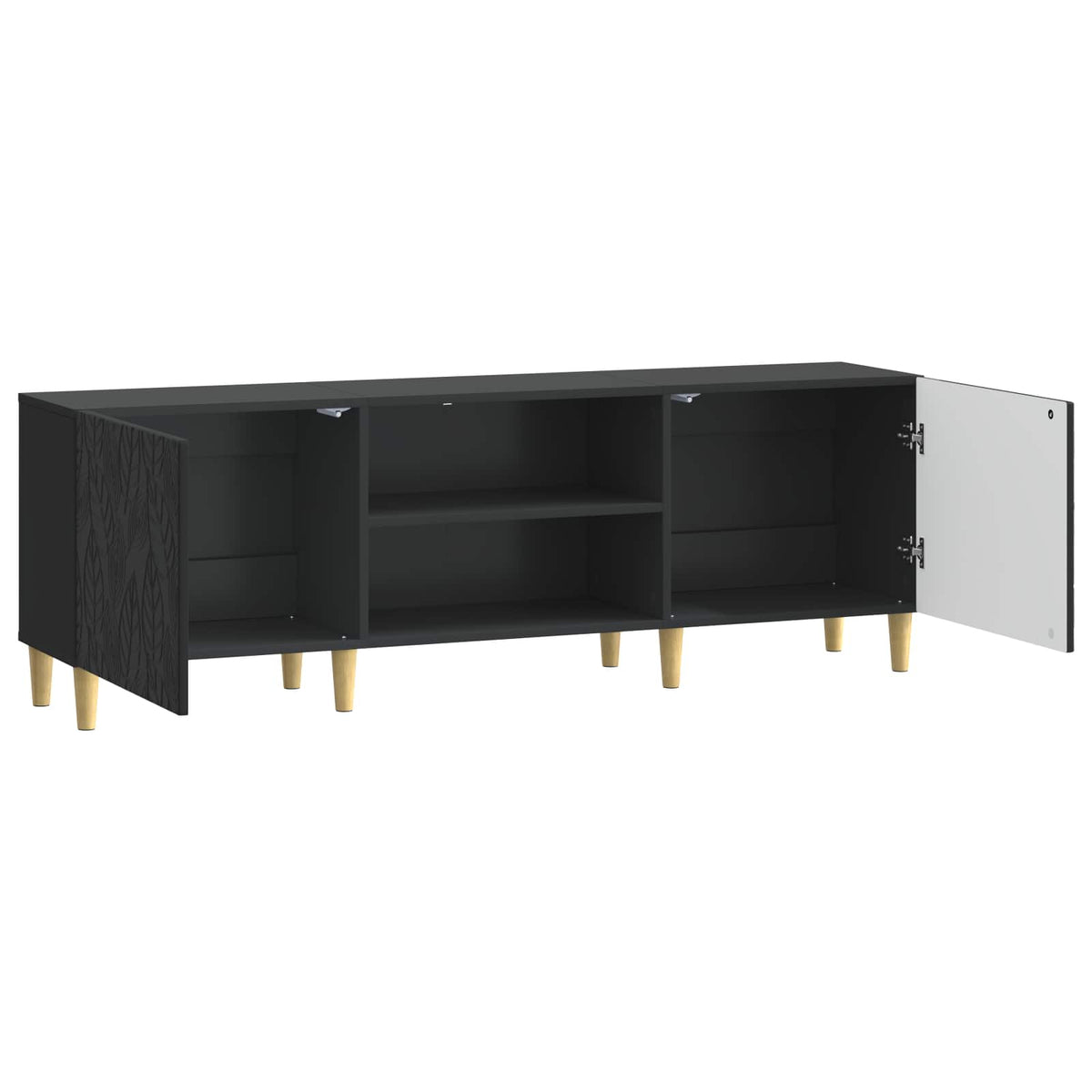TV-Schränk 150 x 31 x 50 cm Schwarz Holzwerkstoff