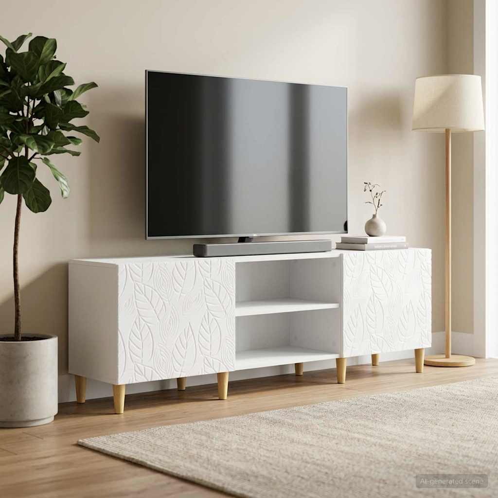 TV-Schränk 150 x 31 x 50 cm Hochglanz Weiß Holzwerkstoff