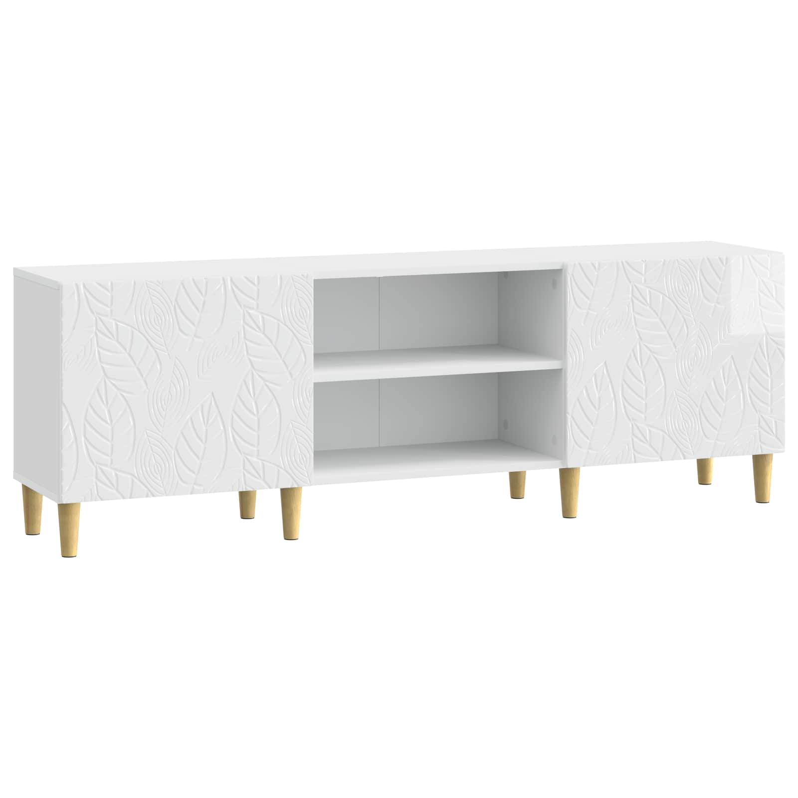 TV-Schränk 150 x 31 x 50 cm Hochglanz Weiß Holzwerkstoff