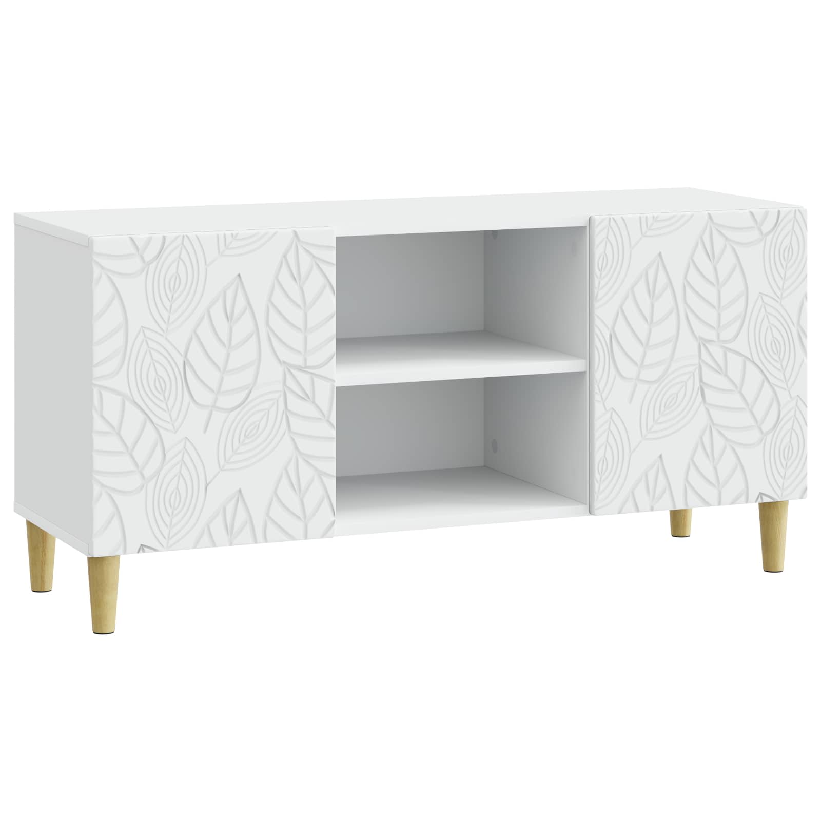 TV-Schränk 102 x 34,5 x 50 cm Weiß Holzwerkstoff