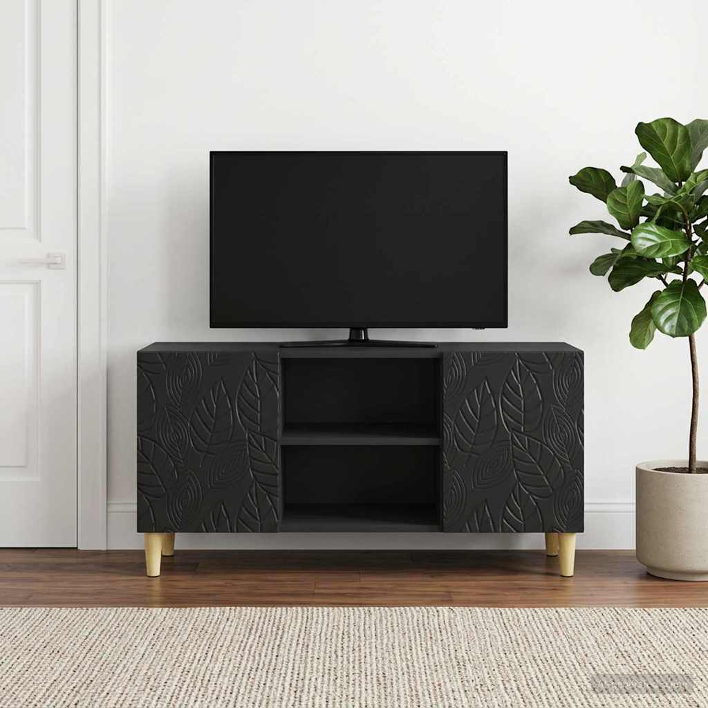 TV-Schränk 102 x 34,5 x 50 cm Schwarz Holzwerkstoff