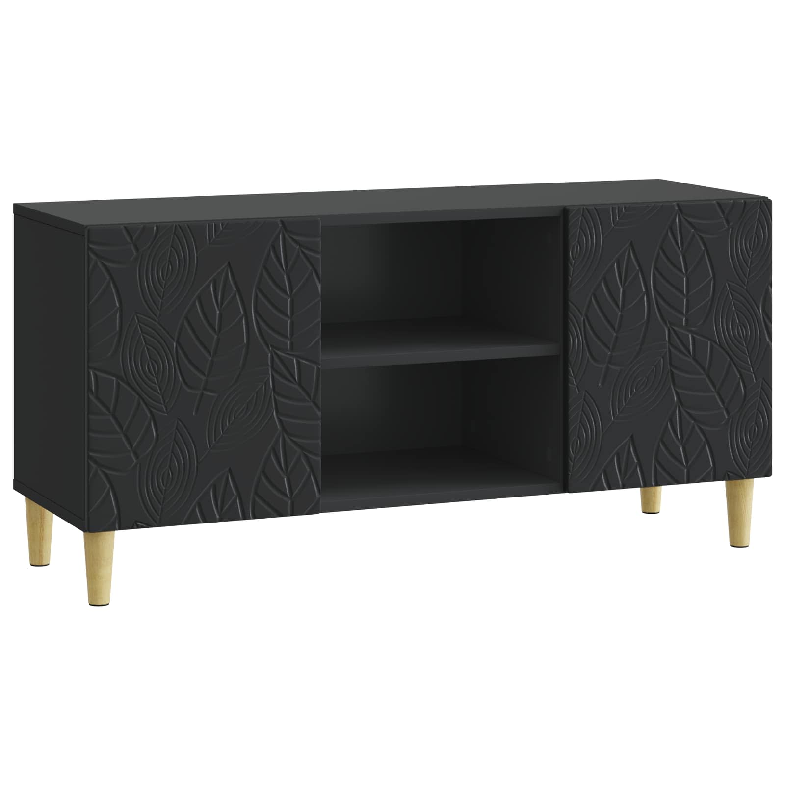 TV-Schränk 102 x 34,5 x 50 cm Schwarz Holzwerkstoff