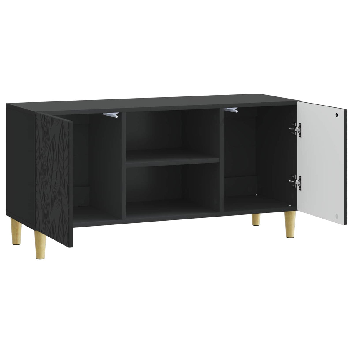 TV-Schränk 102 x 34,5 x 50 cm Schwarz Holzwerkstoff