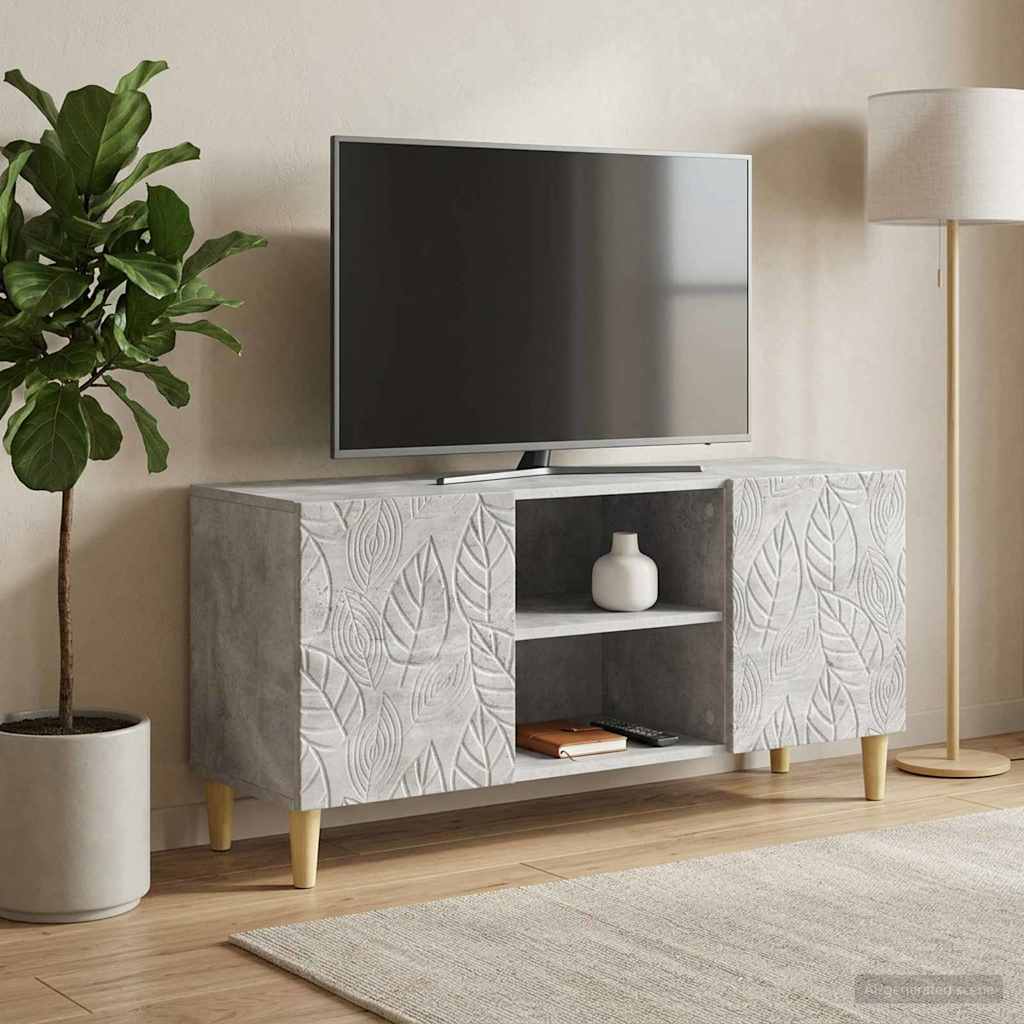 TV-Schränk 102 x 34,5 x 50 cm Betongrau Holzwerkstoff