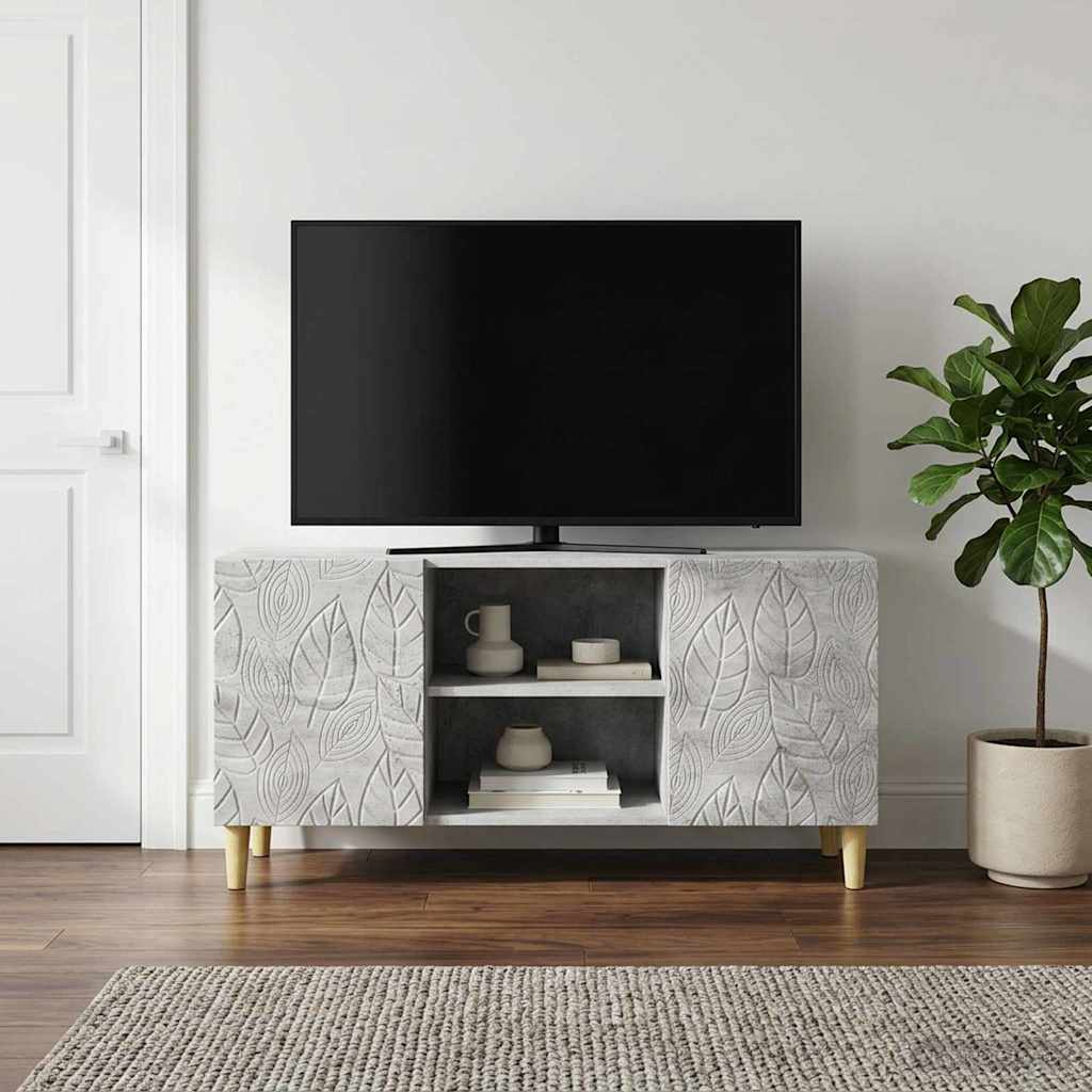 TV-Schränk 102 x 34,5 x 50 cm Betongrau Holzwerkstoff