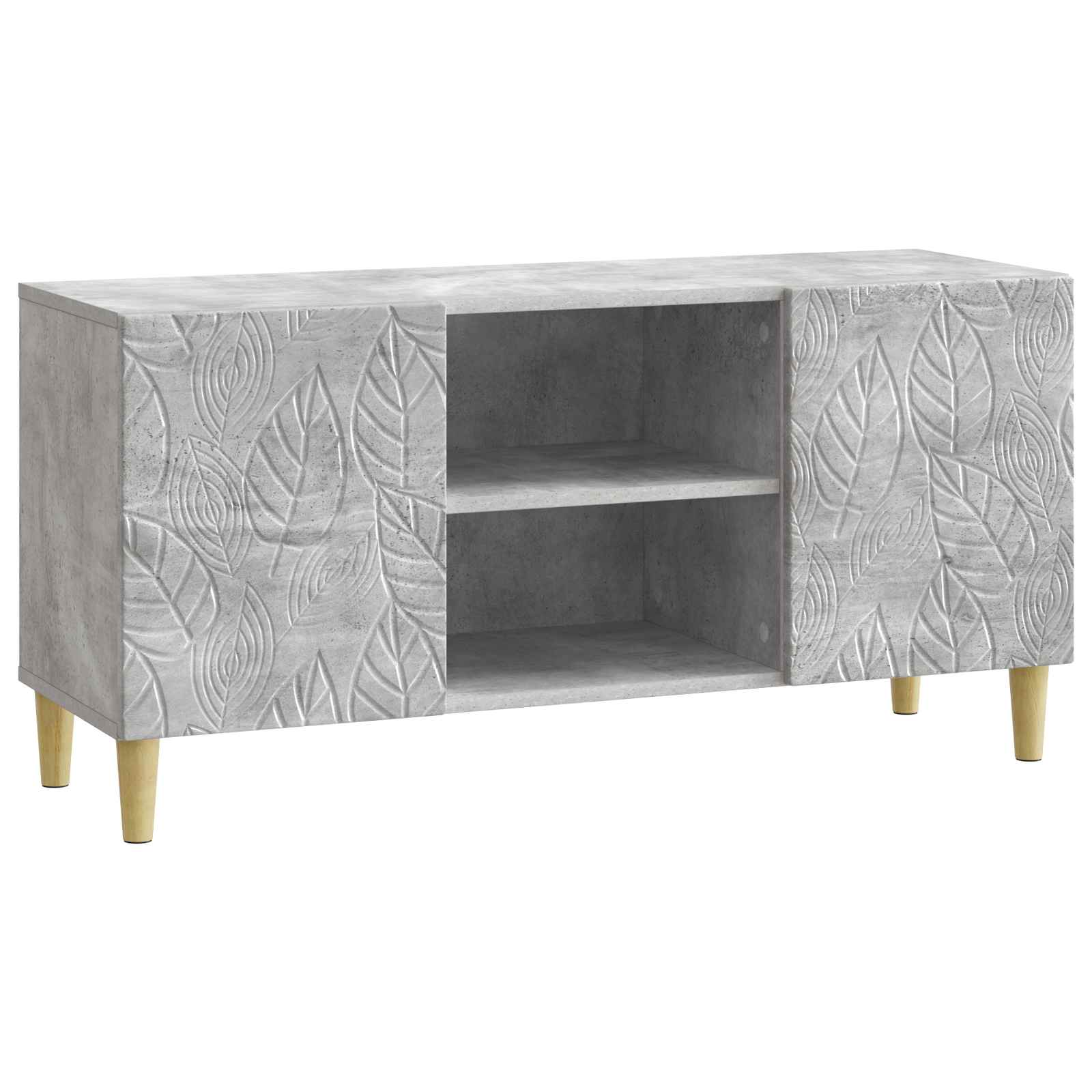 TV-Schränk 102 x 34,5 x 50 cm Betongrau Holzwerkstoff