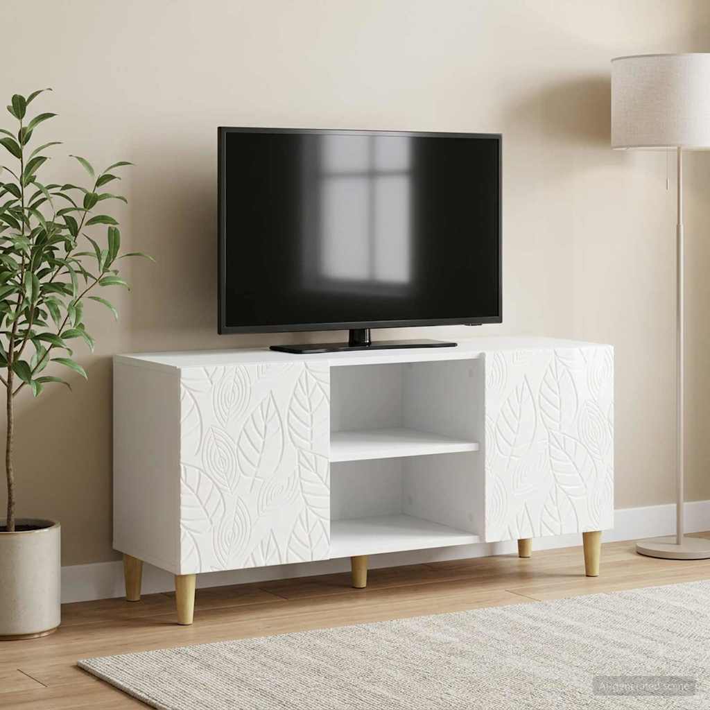 TV-Schränk 102 x 34,5 x 50 cm Hochglanz Weiß Holzwerkstoff