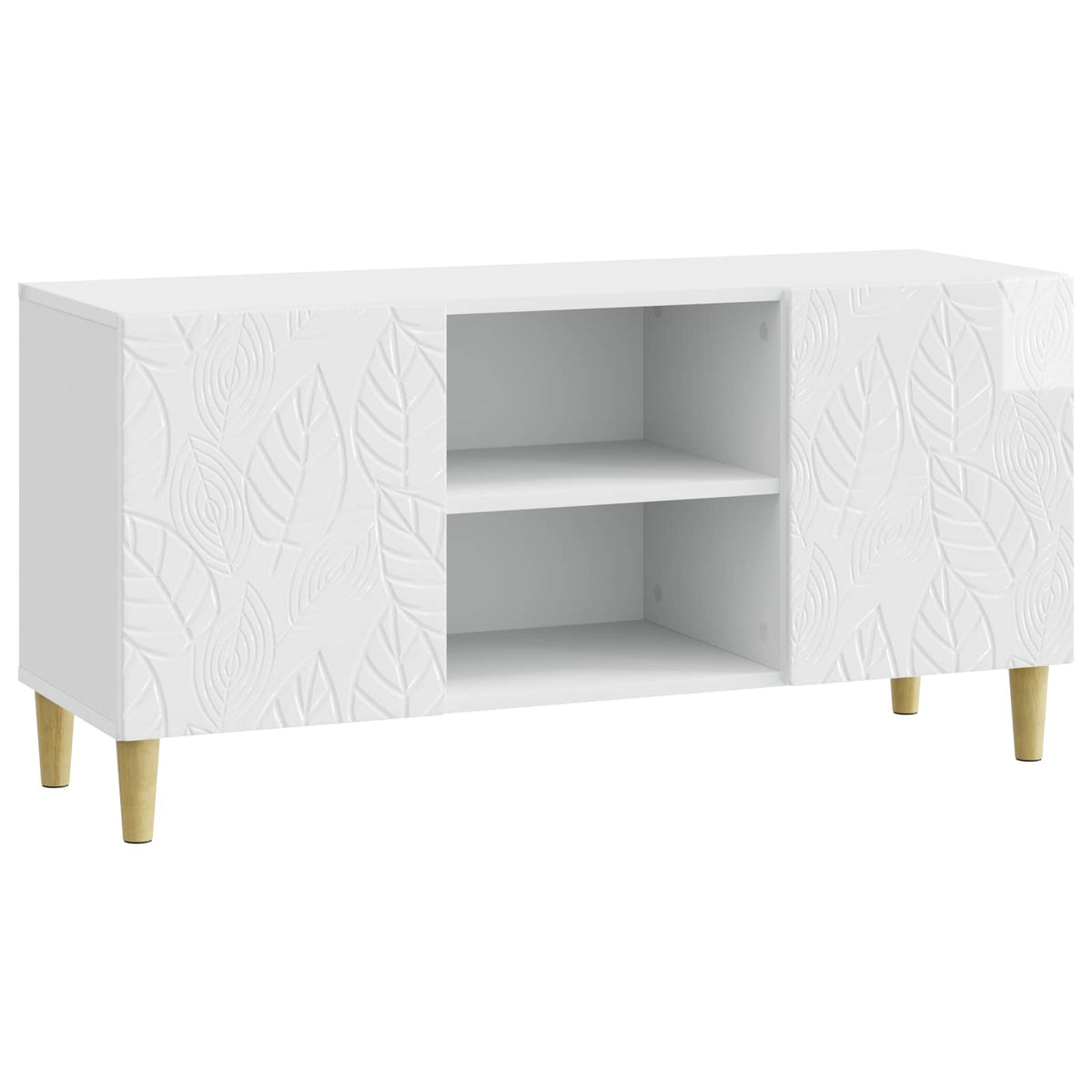 TV-Schränk 102 x 34,5 x 50 cm Hochglanz Weiß Holzwerkstoff