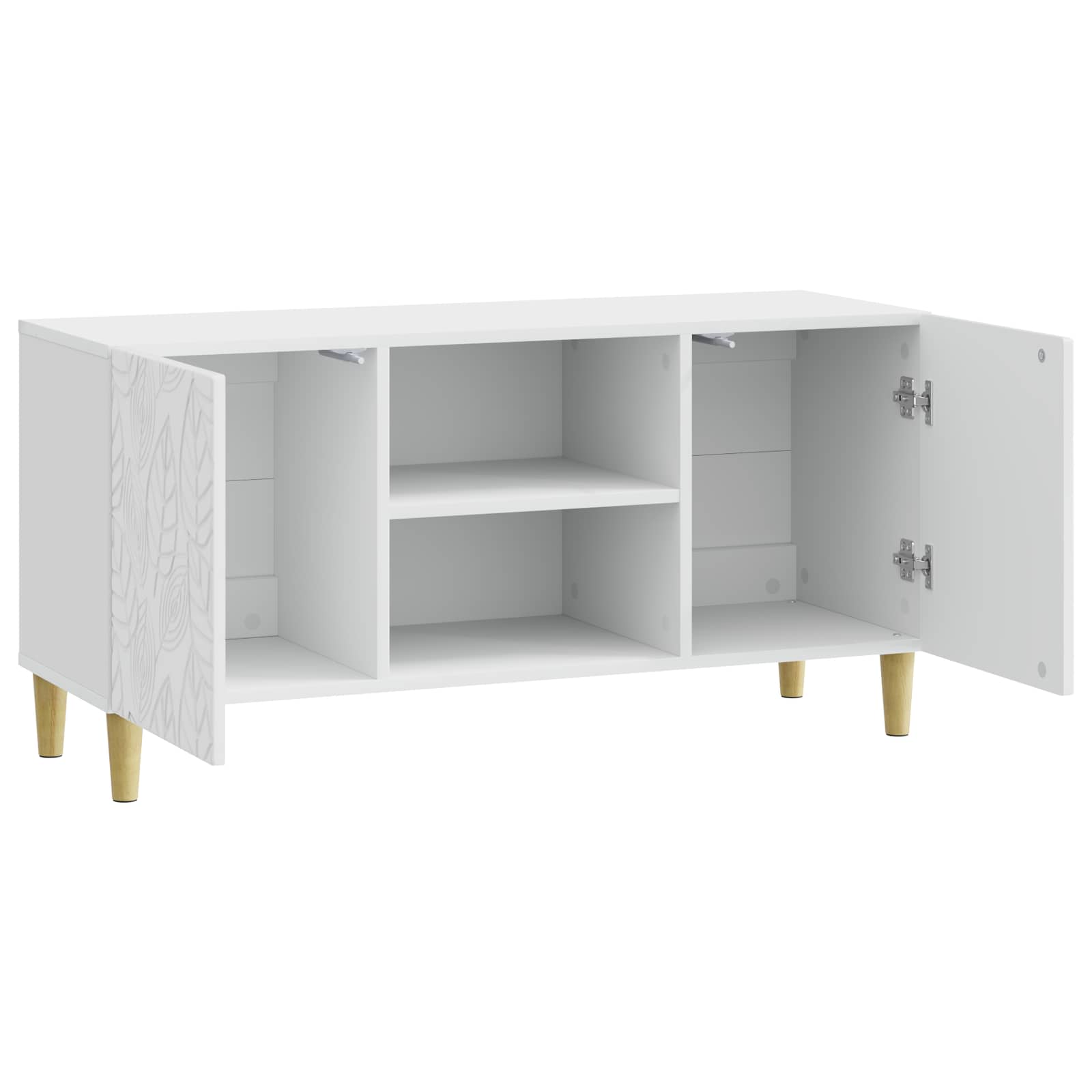 TV-Schränk 102 x 34,5 x 50 cm Hochglanz Weiß Holzwerkstoff