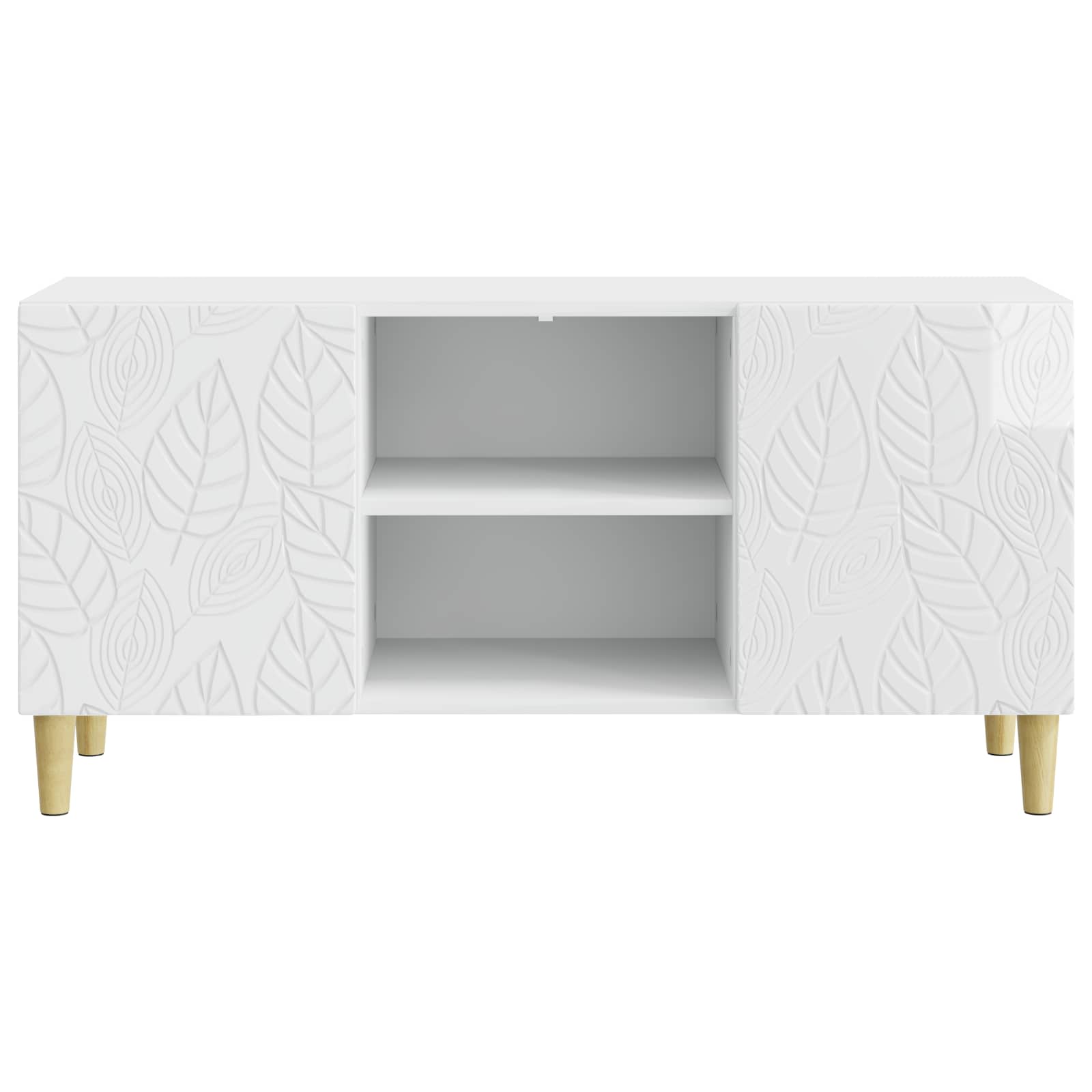 TV-Schränk 102 x 34,5 x 50 cm Hochglanz Weiß Holzwerkstoff