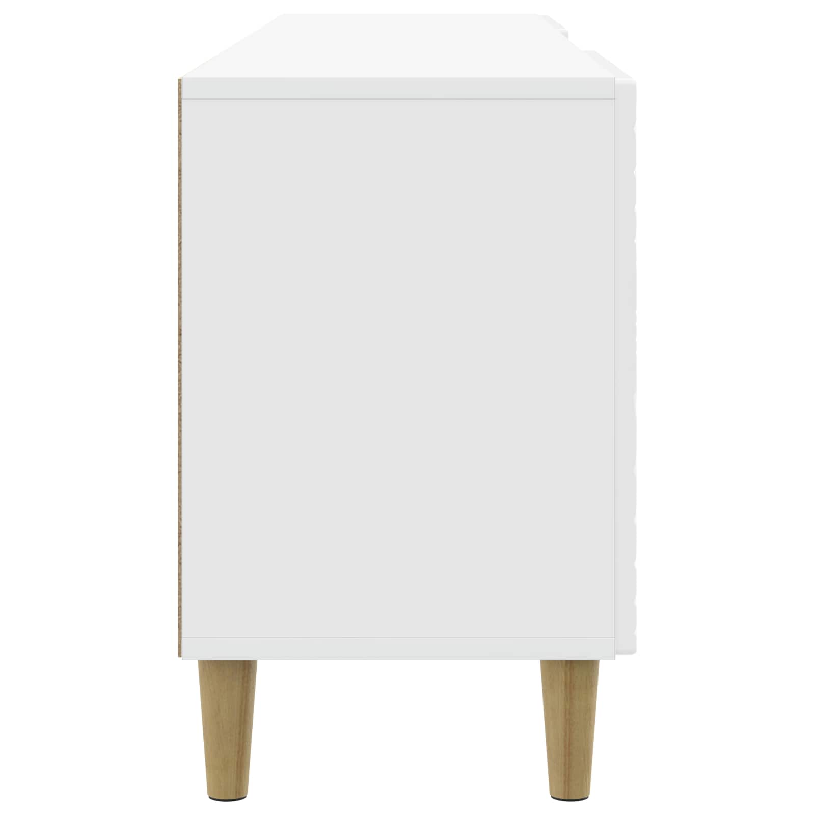 TV-Schränk 102 x 34,5 x 50 cm Hochglanz Weiß Holzwerkstoff