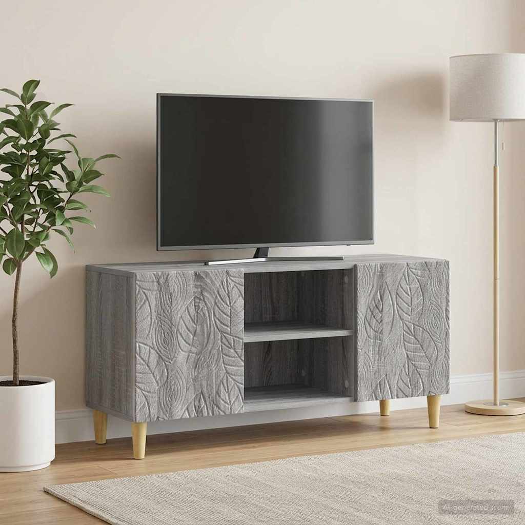 TV-Schränk 102 x 34,5 x 50 cm Grau Sonoma Holzwerkstoff