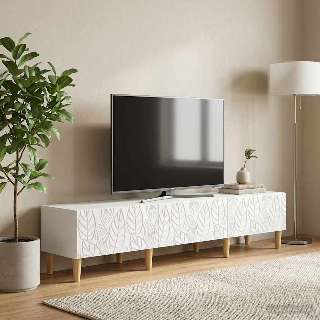 TV-Schränk 147 x 34,5 x 30 cm Weiß Holzwerkstoff