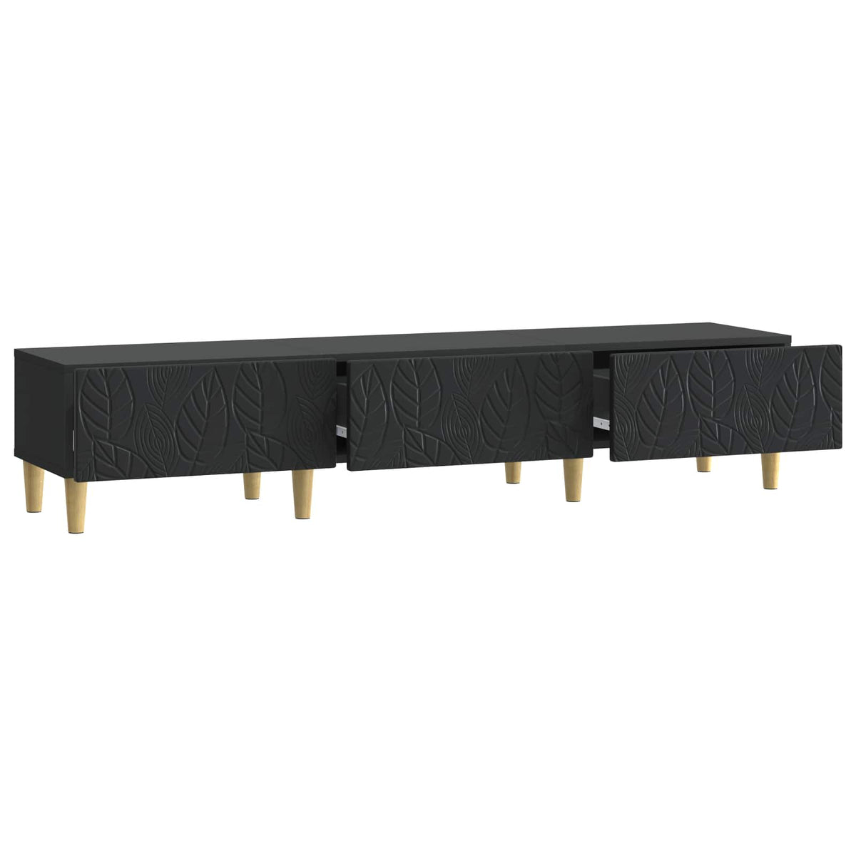 TV-Schränk 147 x 34,5 x 30 cm Schwarz Holzwerkstoff